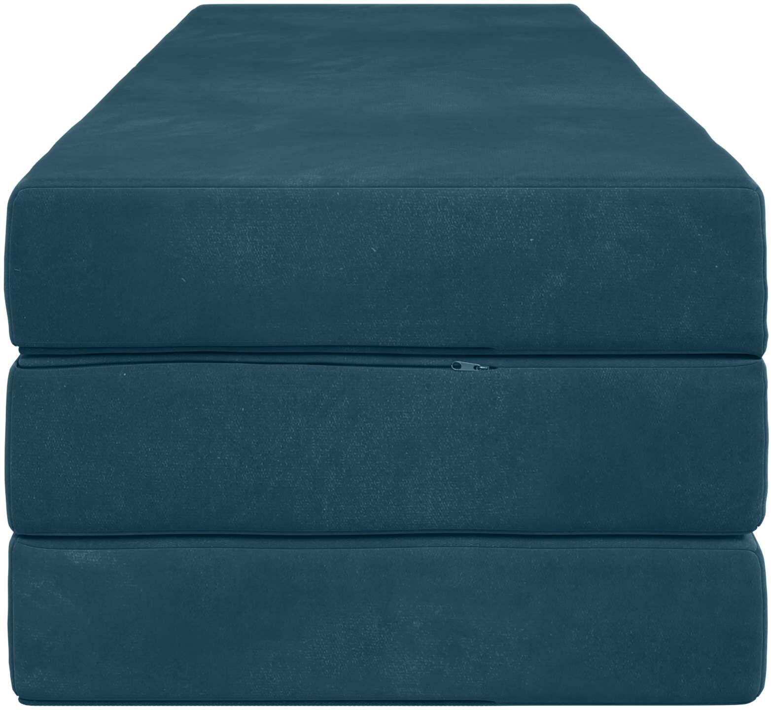 vidaXL Canapé-lit pliable 200 x 67 x 45cm Bleu