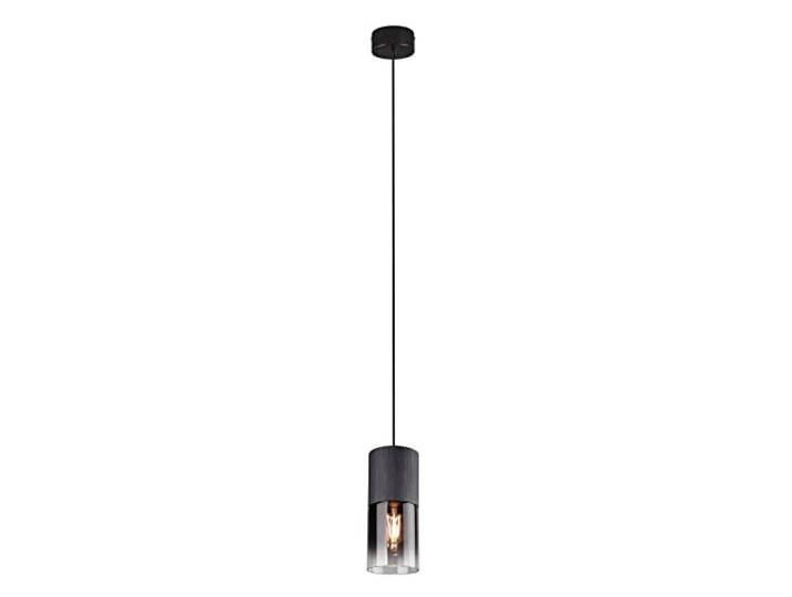 Trio Leuchten Suspension Robin 310600132 - Métal noir mat et verre fumé - 1 ampoule E27 non incluse ( Diametre - 10cm)