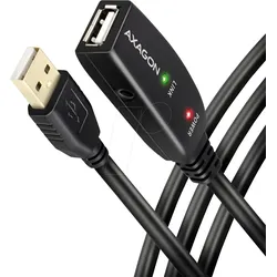 AXG ADR-220 - Aktives USB 2.0-Kabel, A-Stecker > A-Buchse, 20 m