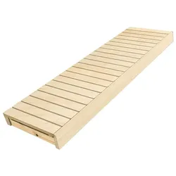 Fertige Langelement Saunabank - Espe / 600 x 2100 mm
