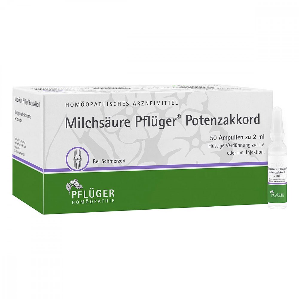 Homöopathisches Laboratorium Alexander Pflüger Gmb Milchsäure Pflüger Potenzakkord iniecto -lsg.amp. 12777231
