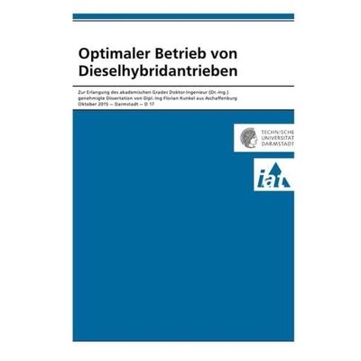 Optimaler Betrieb von Dieselhybridantrieben, Taschenbuch von Florian Kunkel, Epubli, 978-3-7375-7789-2