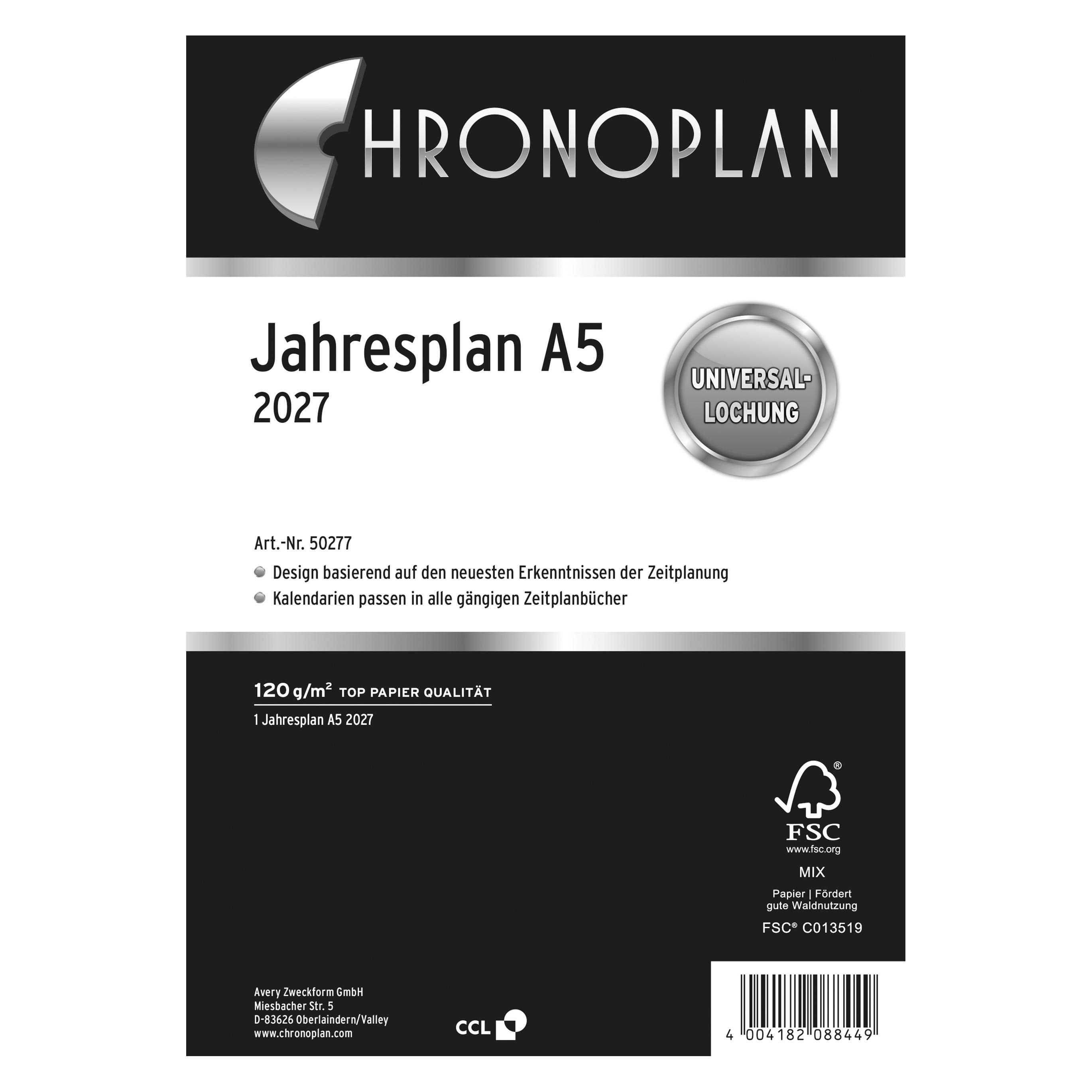 Chronoplan Jahresplan (A5, Jahresansicht) (50277)