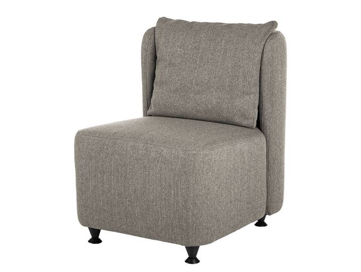 Sessel Kiri Silber/Hellbeige Flachgewebe 68 x 74 x 73cm