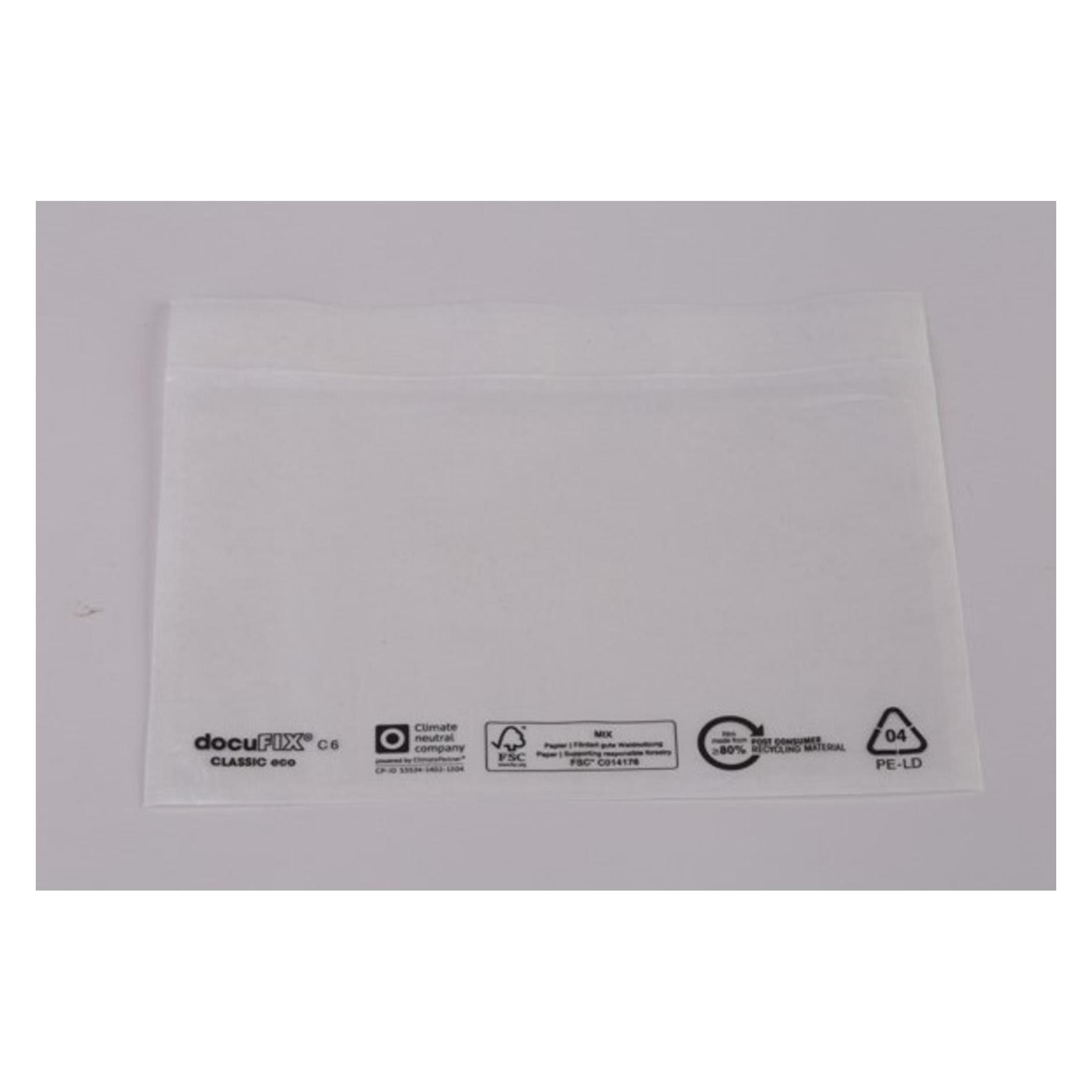 Docufix 1.000 CLASSIC Lieferscheintaschen eco Kunststoff DIN lang (DL, 1000 Stk.) (2FVDO335112PCR)