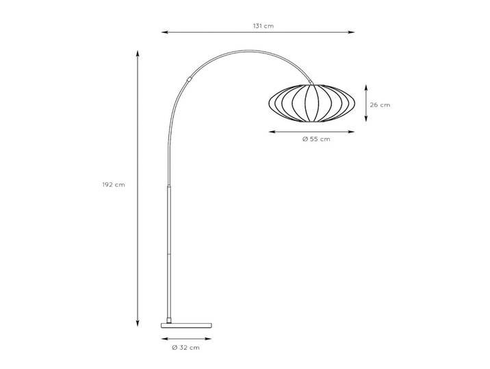 Lucide Bogenlampe Corina, schwarz, für Wohn- / Esszimmer, Kunststoff, Stehlampe
