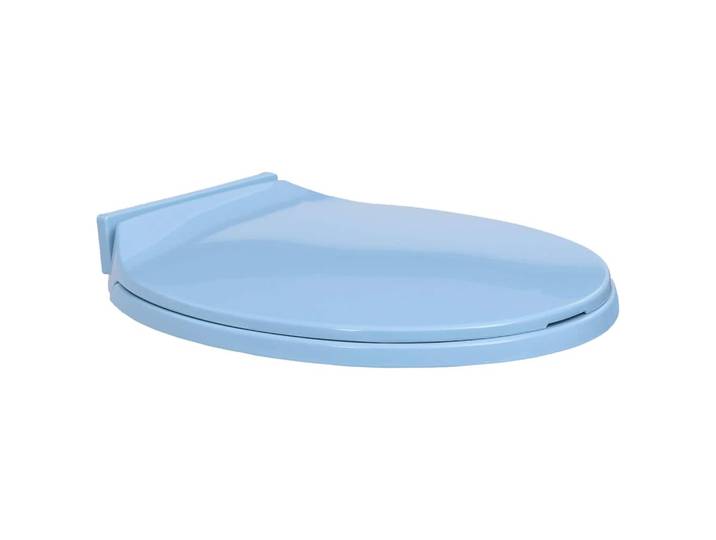 vidaXL Toilettensitz mit Absenkautomatik Blau Oval