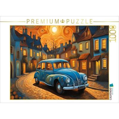 CALVENDO Puzzle Oldtimer im Stil von van Gogh | 1000 Teile Lege-Größe 64x48cm Foto-Puzzle für glückliche Stunden