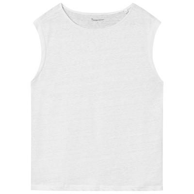 KnowledgeCotton Apparel - Women's Loose Fold Up Linen - Top Gr XXL weiß