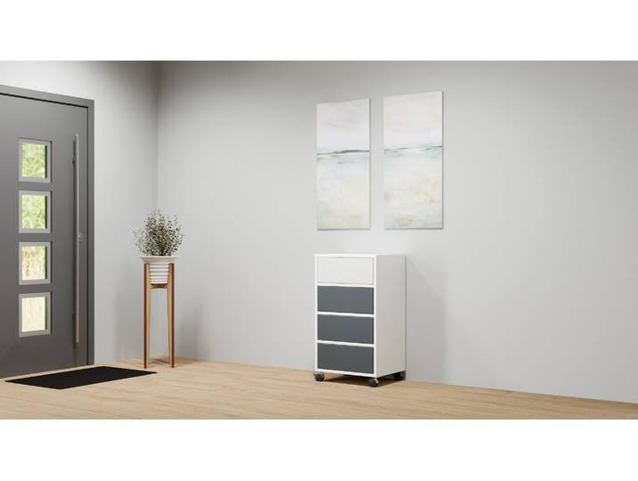 Schlichter Container nach Maß MDF Beschichtet MDF Weiß matt