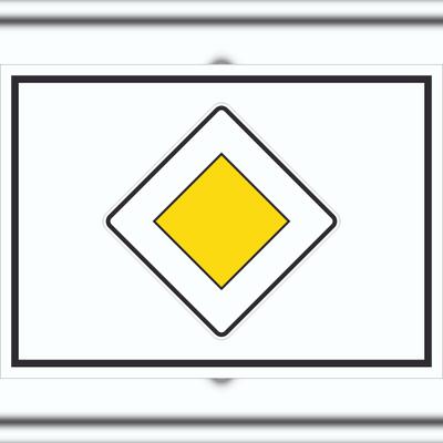 HB-Druck Vorfahrtstraße Symbol Schild A6 (105x148mm)