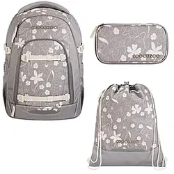 Coocazoo Mate Vanilla Bloom Schulrucksack Set 3tlg