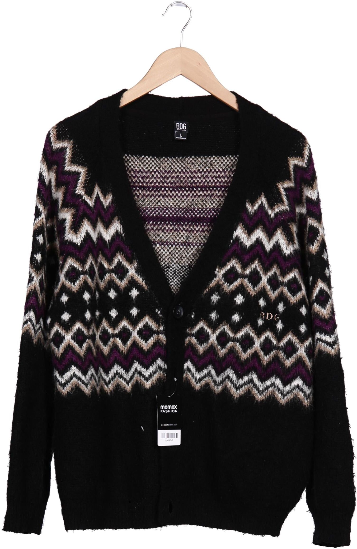 BDG Urban Outfitters Herren Strickjacke, Mehrfarbig, Gr. L, Synthetik - Second Hand