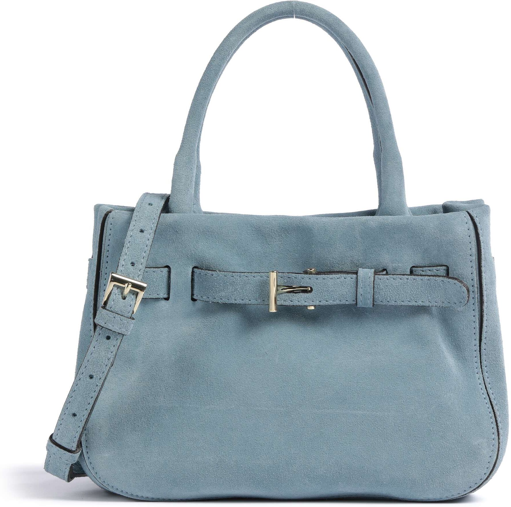 Abro Suede Jill Handtasche aus Leder, blau