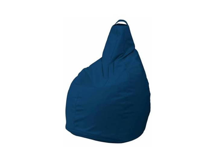 Talamo Italia - Pouf Abdog, Mehrzwecksessel, Sitzsack, Hockerhocker, Made in Italy, 90x90 h120 cm, Blau