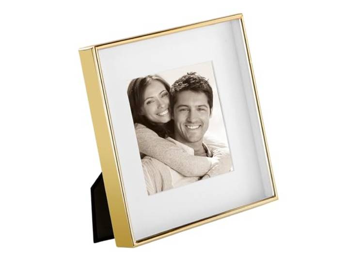 Fink quadratischer Bilderrahmen Fotomaß 10x10 cm goldfarbener Fotorahmen