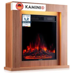 KAMINIO KAMINIO Elektrokamin MATTI - Elektrischer Standkamin - 32 Zoll, Eiche
