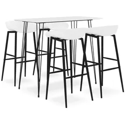 vidaXL 5-tlg. Bar-Set Weiß
