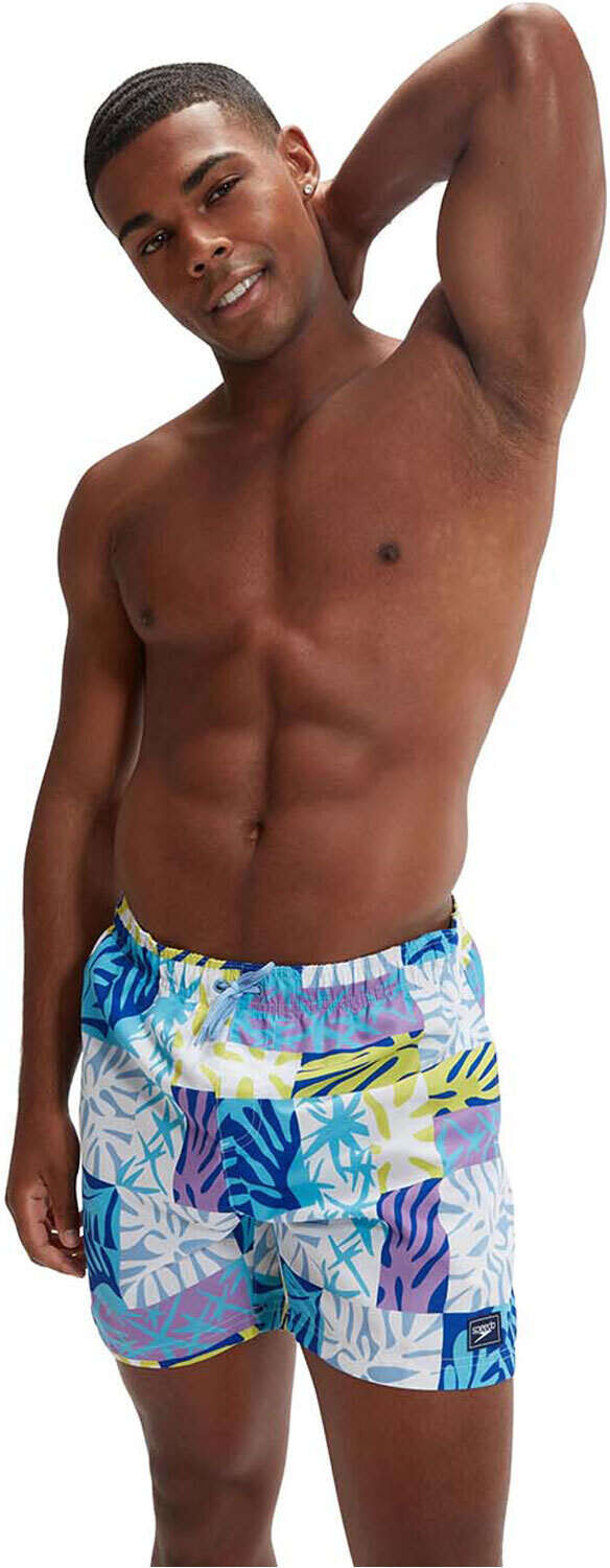 Speedo printed leisure bañador playa hombre Azul (XL)