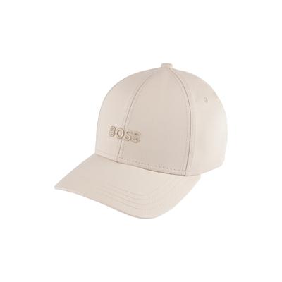 Baseball Cap BOSS "Ari", Damen, weiß (open weiß 118), Web, Baumwolle, unifarben, Caps, mit BOSS Logostickerei Ton in Ton, unisex