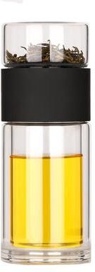 Multisell Products Hub Eco Friendly Double Glass Water Bottle, Tea Infuser Tumbler With Case, High Quality Drinkware a