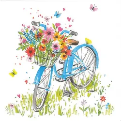 Papierservietten "Fahrrad", 33 x 33 cm, 20 Stück