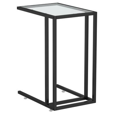 vidaXL Computer-Beistelltisch Transparent 50 x 35 x 65 cm Hartglas