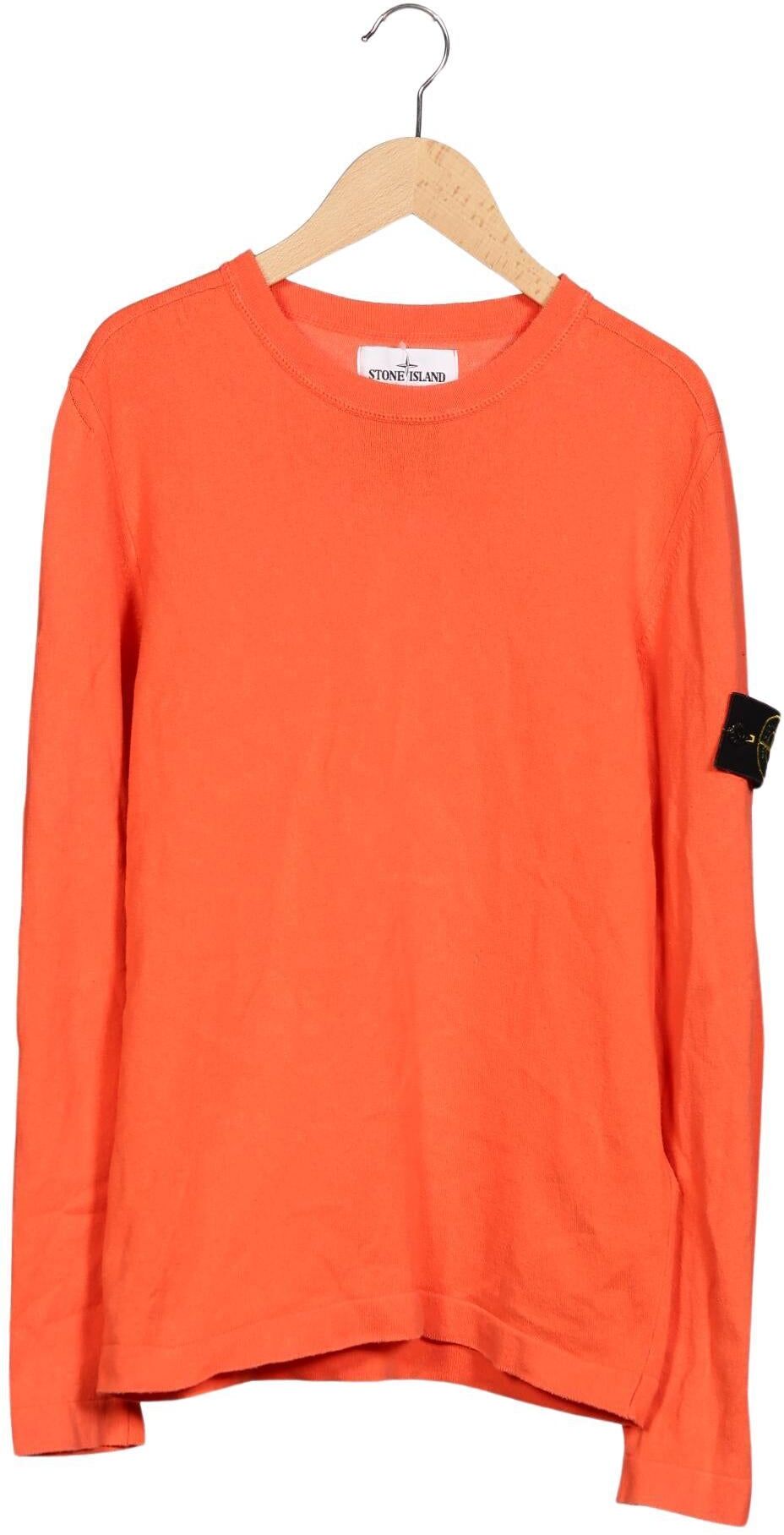 Stone Island Herren Pullover, Orange, Gr. S, Baumwolle - Second Hand