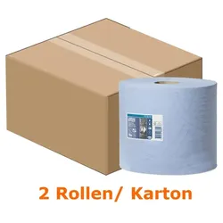 Tork 130081 Mehrzweck Papiertücher W1 W2 24x34 cm blau 24x34 cm, 350 Abrisse/Rolle, 2 Rollen