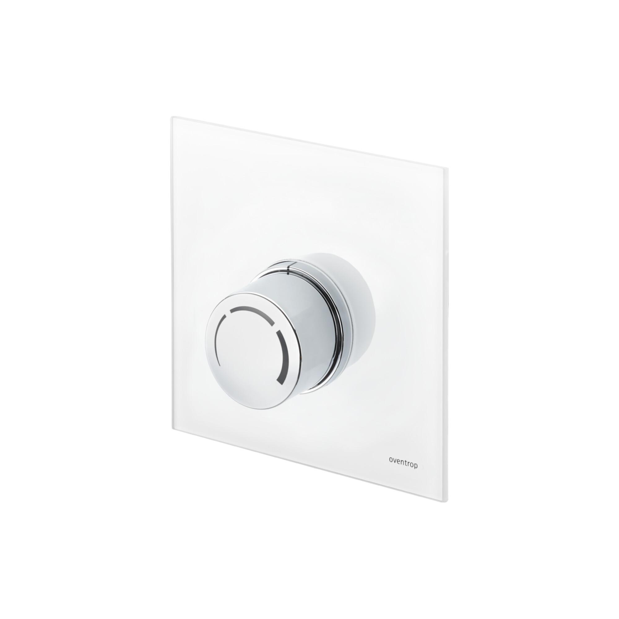 Oventrop Abdeckung Unibox RTL Echtglas weiß, mit Thermostat (1022787)