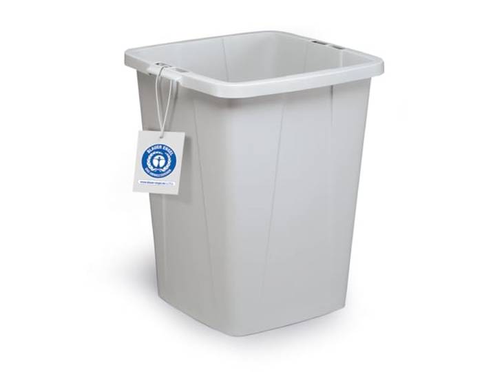 Durable Mülleimer Durabin Eco 90 Liter, Blauer Engel zertifiziert, mit Tragegriffen, grau, 6 Stück, 1800505050