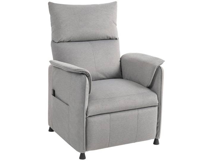 Fauteuil relax électrique inclinable LORENZO velours gris