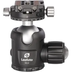Leofoto NB-40 + NP-50 (Kugelkopf), Stativkopf, Schwarz