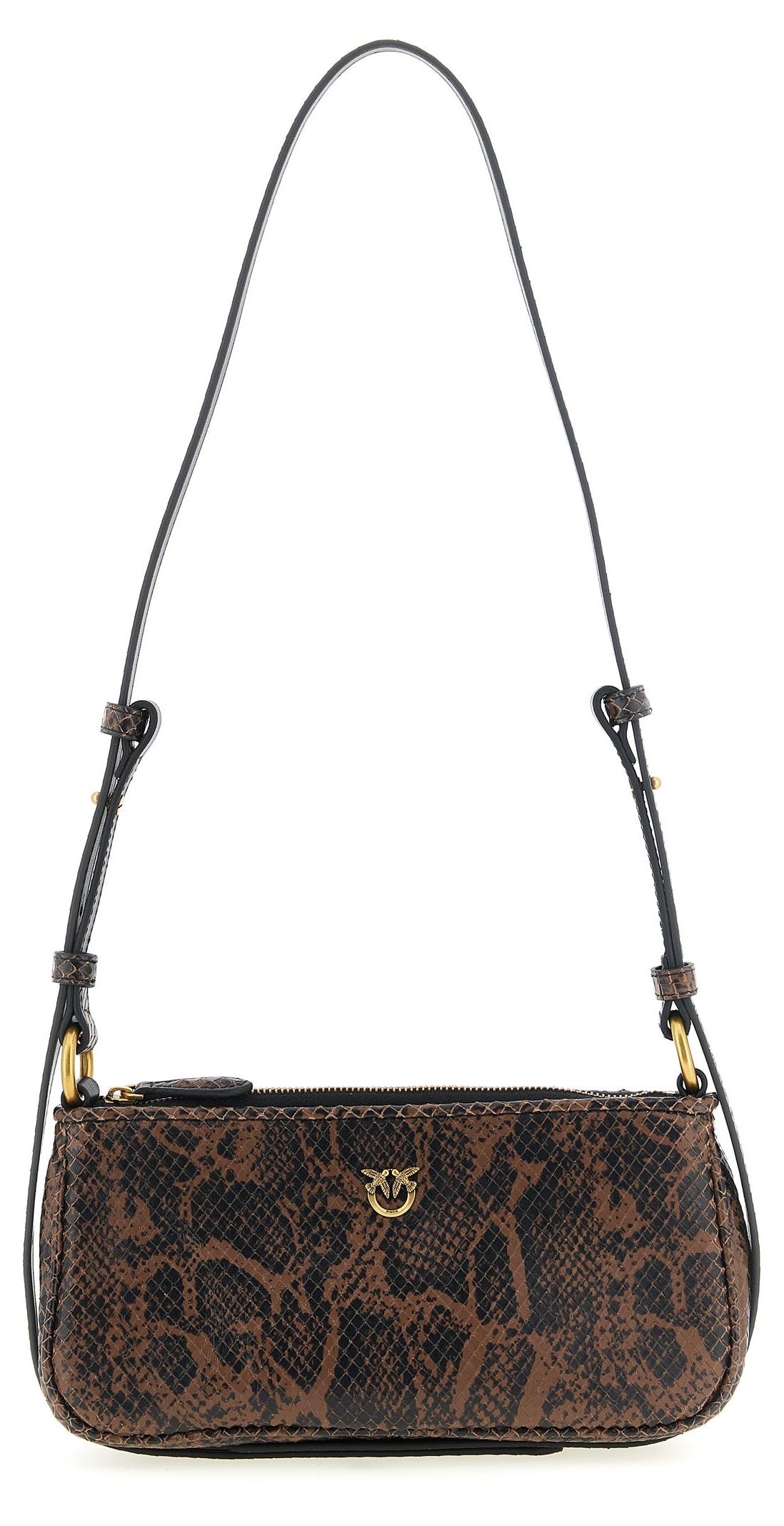 PINKO Half Moon Mini Crossbody Python braun Love Birds