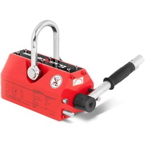 Steinberg-Systems Lasthebemagnet SBS-ML 600, mit Handhebel, 600 / 200 kg Traglast zum Heben von Flach- und Rundmaterial