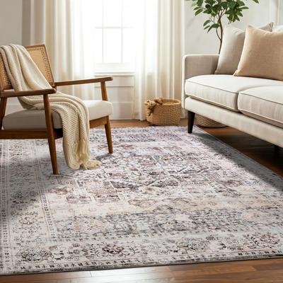 Delara Machine Washable Area Rug, Soft & Durable, Non-Slip Backing, Eco- Friendly GRS certified.