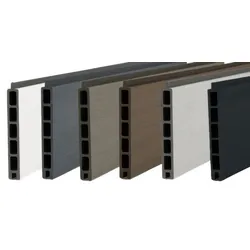 WPC Lamellen Mölln 179,5 x 15 x 2 cm - Zaunbretter aus WPC, Grau - Sichtschutz Lamellen für Steckzäune - Zaunlamellen für Grundstück