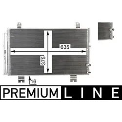 Kondensator Klimaanlage MAHLE AC 69 000P