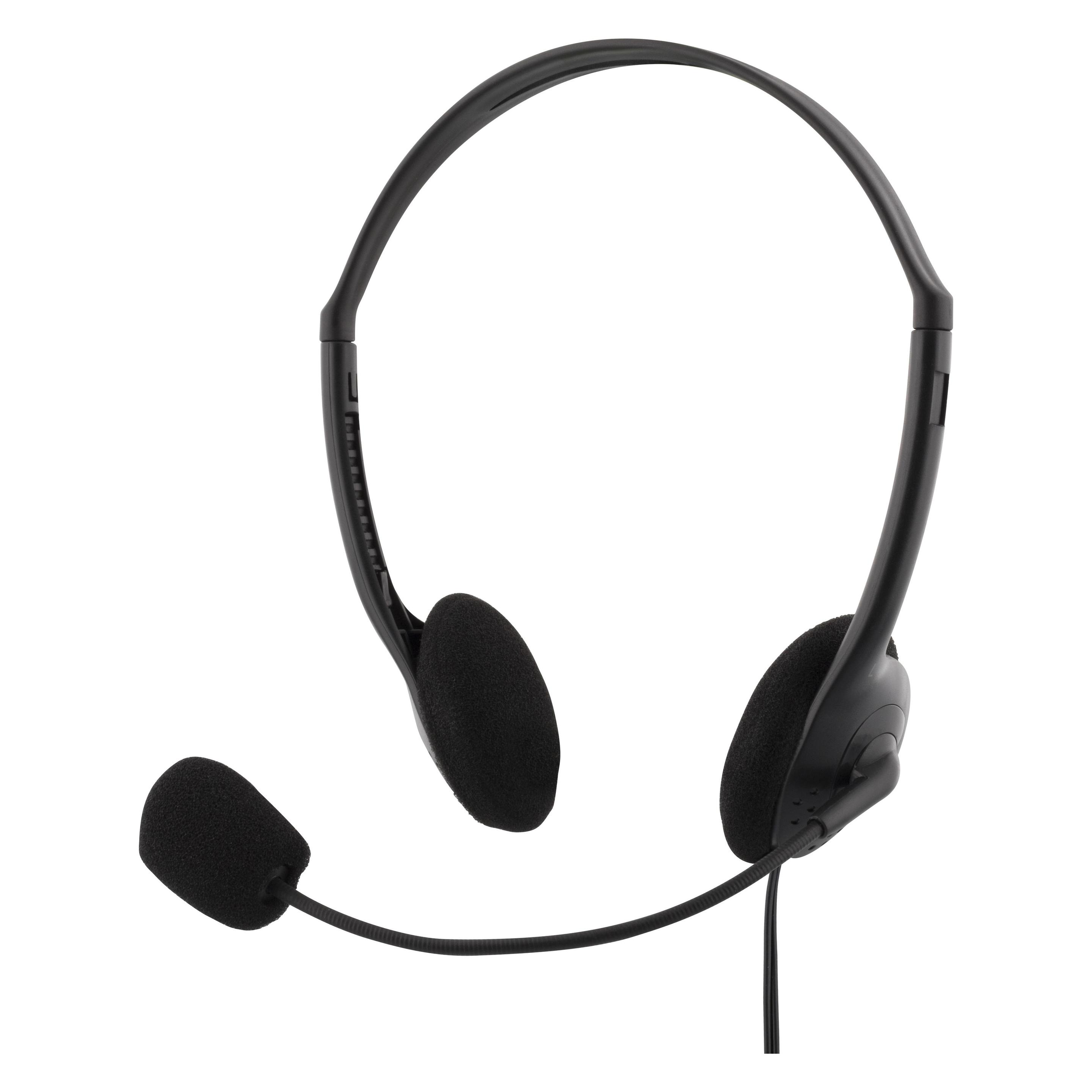 Deltaco Headphones with Volume Control- 2m Cable- Black (Kabelgebunden) (HL-21)