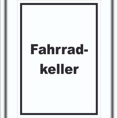 HB-Druck Fahrradkeller Schild mit Text Rad Bike hochkant A4 (210x297mm)