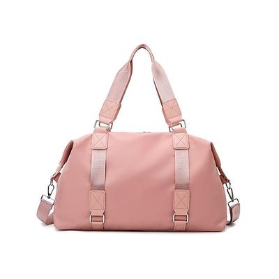 Damenmode rosa Nylon Reisetasche - multifunktionale Umhängetasche mit verstellbarem Gurt für Reisen, Fitness und Freizeit