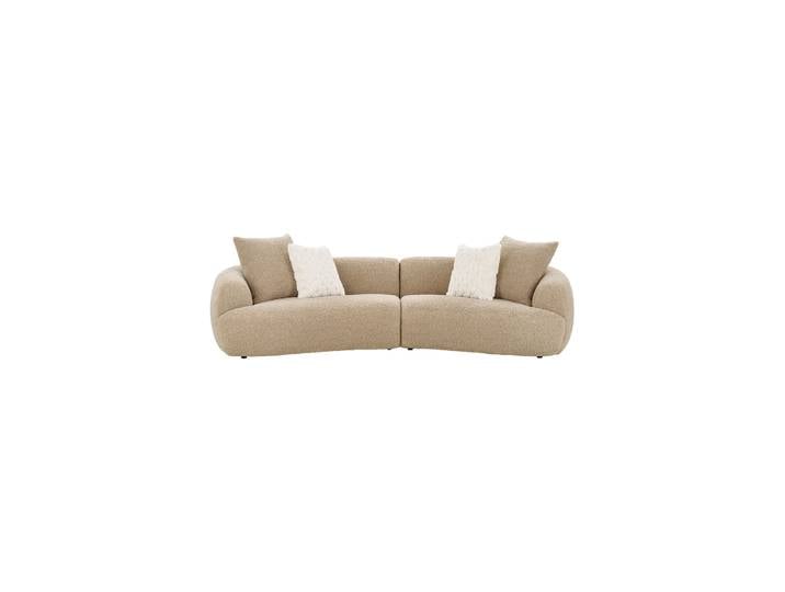 4-Sitzer Design Sofa „Dallie“ Hellbraun Nordic Living
