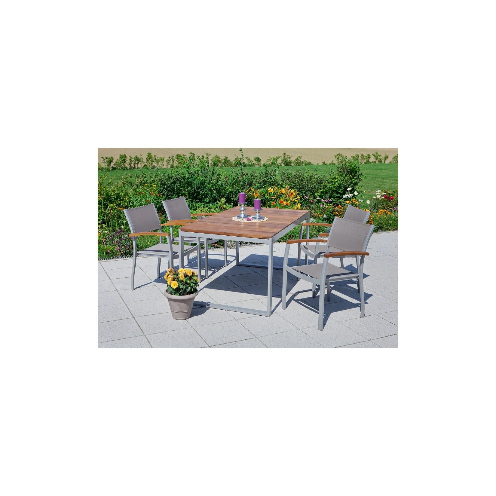 Merxx Naxos Set 5tlg. Ausziehtisch