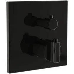 VitrA Suit Thermostat-Einhebel-Wannenfüll- und Brausearmatur V-Box Schwarz Hochglanz,A4287439 A4287439