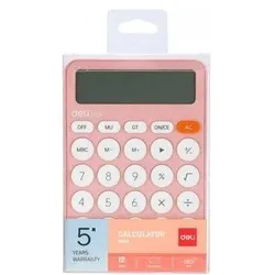 Deli, Taschenrechner, M124 Bürorechner rosa (Batteriebetrieb)