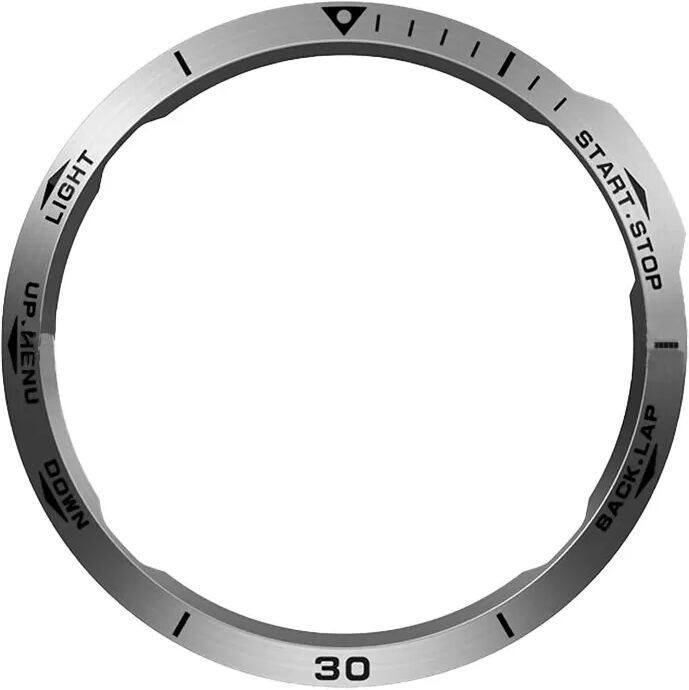 INF Stilvolle silberne Lünette für Garmin Fenix 6X Serie