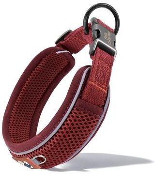 Useful Little Things Personalized Reflective Mesh Dog Collar red s