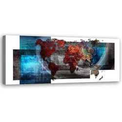 WANDBILD weltkarte komposition