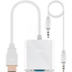 GOOBAY 51758 - HDMI Adapter, HDMI Stecker auf VGA Buchse