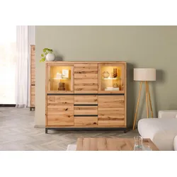 Highboard Kernbuche 166x40x148 natur geölt VILLANDERS #107